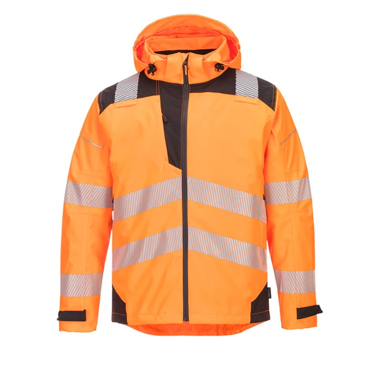 Portwest Hi-Vis Extreme Rain Jacket Orange/Black PW360-PW3